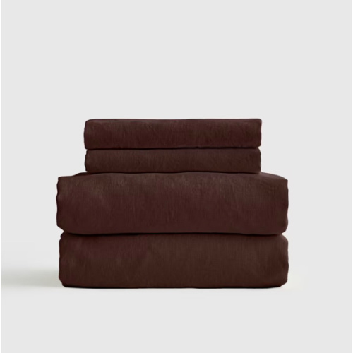 Organic Brushed Cotton Sheet Set in Espresso