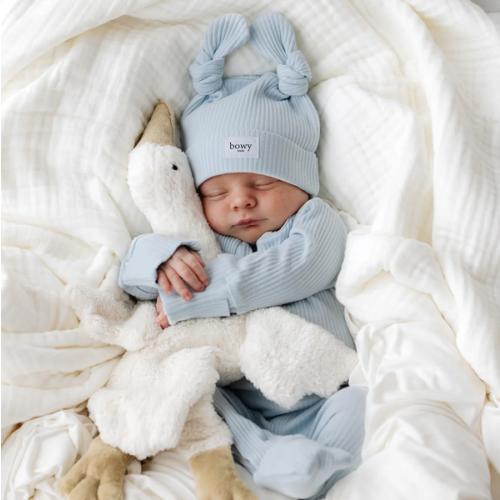 Double Knot Beanie - Powder Blue