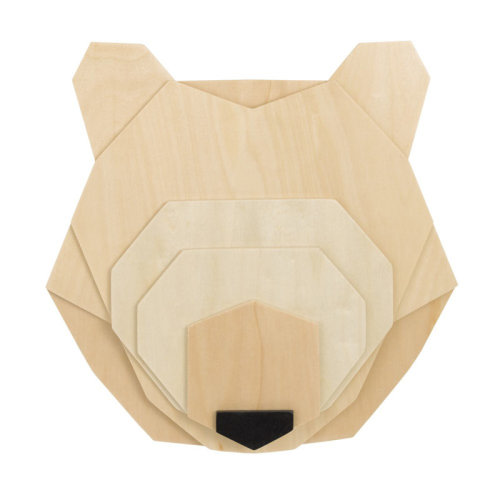 Redwood Rover NoJo Bemis Bear Head Layered 3D Wall Décor | Wayfair