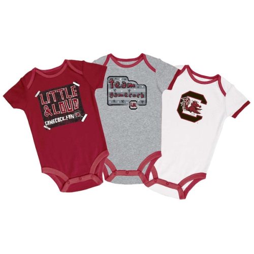 South Carolina Gamecocks Champion Infant 3-Pack Bodysuit Set - Garnet/Gray/White