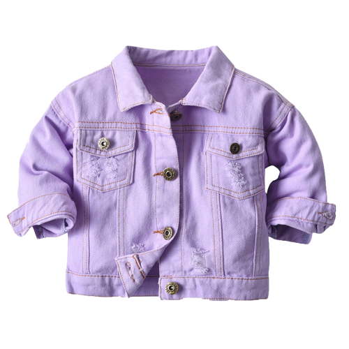 WOYY Newborn Boys Girls Denim Jacket Kids Windproof Solid Outerwear Coat, Sizes 6-9M