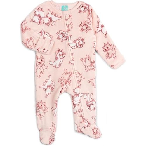 Disney Baby Girls' Fleece Footed Sleep N Play Newborn to Infant