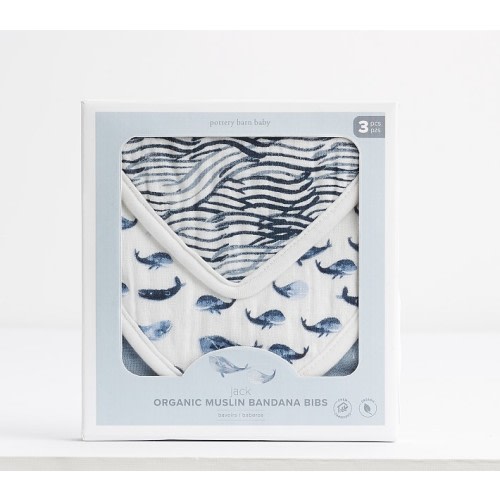 Organic Jack Muslin Drool Bib Set