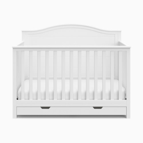 Moss 4-in-1 Convertible Crib with Drawer - White