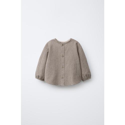 GINGHAM SHIRT - Black / Ecru | ZARA United States