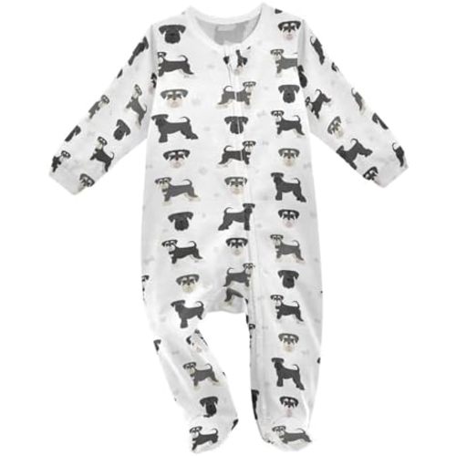 Dussdil Baby One-Piece Footies Newborn Rompers Pajamas Cotton Footed Pjs for Sleep Play Boys Girls