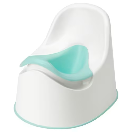 LOCKIG children's potty, white/turquoise - IKEA CA