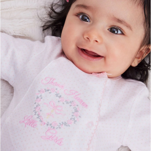 Thank Heaven For Little Girls Footed One-Piece (Headband not included)