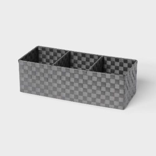 Woven Plastic 3 Compartment Bin - Brightroom™