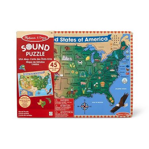 Melissa & Doug USA Map Sounds Wood Puzzle
