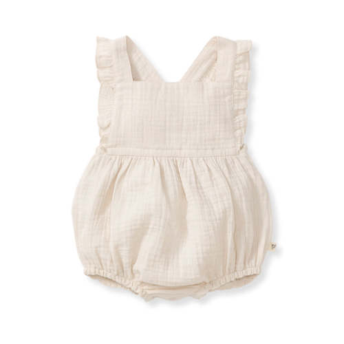 Muslin Bubble Romper - Ecru