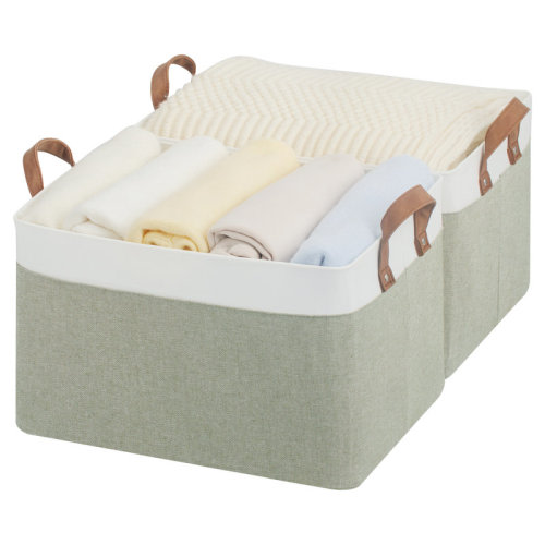 StorageWorks Storage Bins, Fabric Storage Bins for Shelves, Closet Baskets and Bins with Handles & Reviews | Wayfair