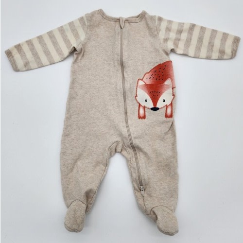 Wonder Nation Footed Outfit One Piece 3-6 months Red Fox Baby Sleepwear Pajamas