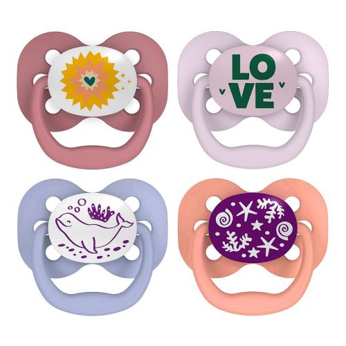 Dr. Brown's 4-Pack Newborn Sunrise and Glow in the Dark Advantage Pacificers