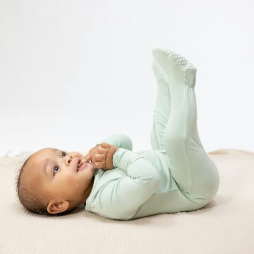 Solid Bok Choy - 2 Way Zipper Footie