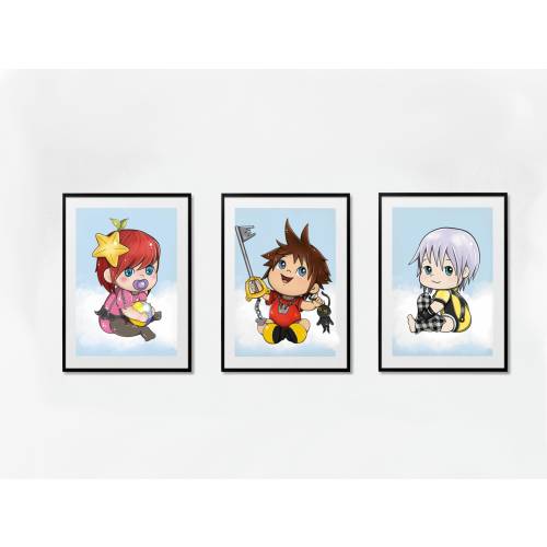 Kingdom Hearts Nursery Art Prints: Gamer Baby Room Decor