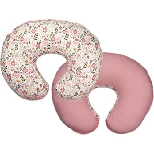 Boppy Organic Cotton Nursing Pillow Cover for Original Support Pillow - Blush Cottage Garden