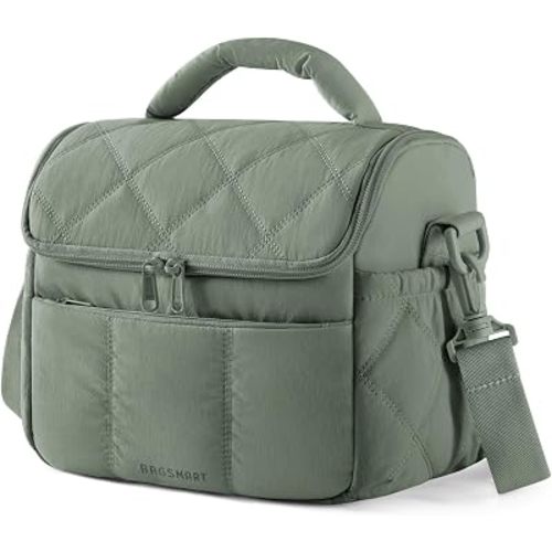 BAGSMART Insulated Lunch Bags for Women, Cute Quilted Lunch Box