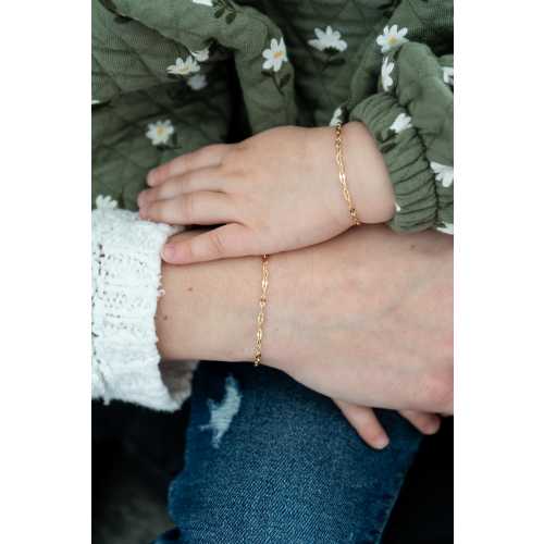 Gold Oval Chain-Toddler bracelet-Easter Outfit-Easter Basket- Baby Girl Easter Gifts-baby bracelet-mommy&me bracelet-baby bracelet