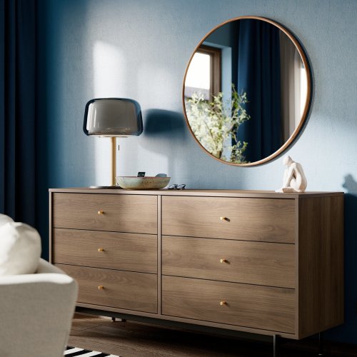EDSGARN Mirror - walnut effect 31 1/2 "