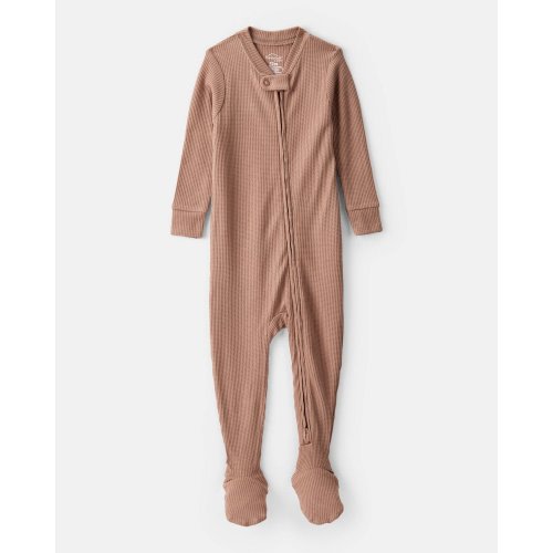 Baby PurelySoft 2-Way Zip 1-Piece Pajamas - Brown - Carter's | Carter's