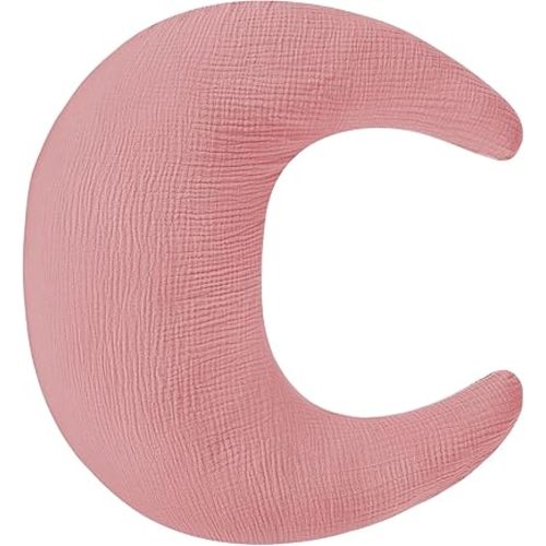 SWESEN Nursing Pillow Cover, Soft Removable Cover for Breastfeeding Pillows, Pillow Slipcover for Baby Boys and Girls, Comfortable & Breathable, Pink, Washable (Only Cover)