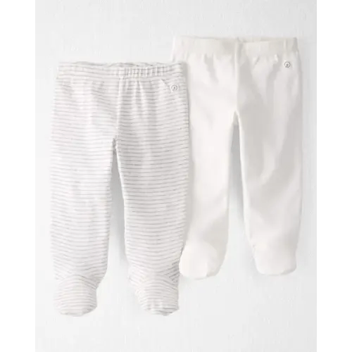 Baby 2-Pack Organic Cotton Rib Footed Pants - Little Planet | Carter's