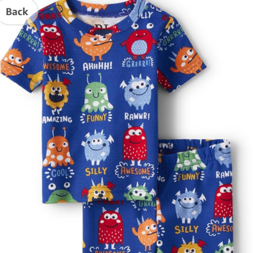 The Children's Place Baby Boys' Snug Fit 100% Cotton Short Sleeve Top and Pants 2 Piece Pajama Set