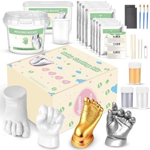 Noosuna Baby Hand and Foot Casting Kit (4 Pack), 3D Moulding Gift Set