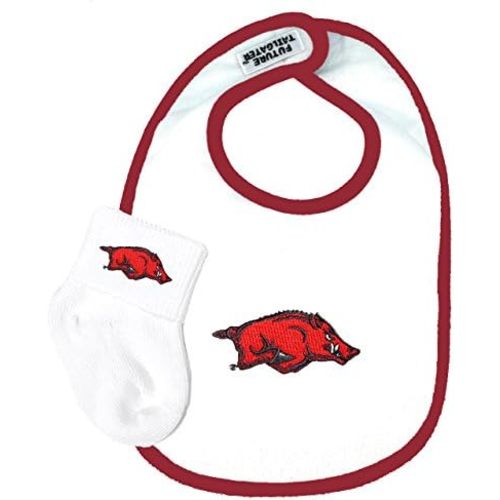 Arkansas Razorbacks Cotton Baby Bib and Socks Set