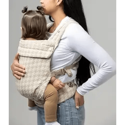 Mabē Monarch Ergonomic Baby Carrier – Premium Cotton Soft Structured Newborn to Toddler Carrier with Hip-Healthy Design, 3 Carry Positions (7-35lbs), Lightweight & Breathable, (Houndstooth)