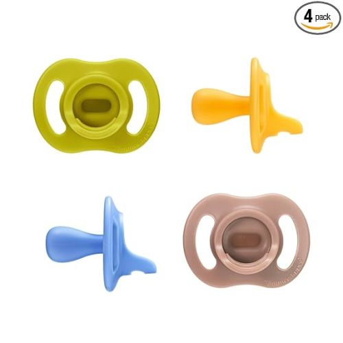 Tommee Tippee Ultra-Light StayPut Pacifier, One-Piece Silicone Design, 6-18m, 4 Pack