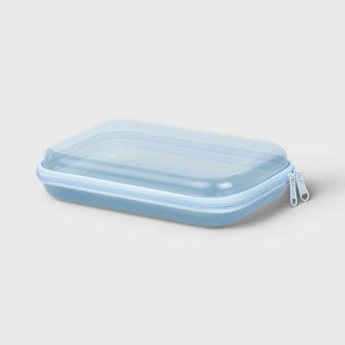 Hard Sided Zipper Pencil Case Blue - up&up™