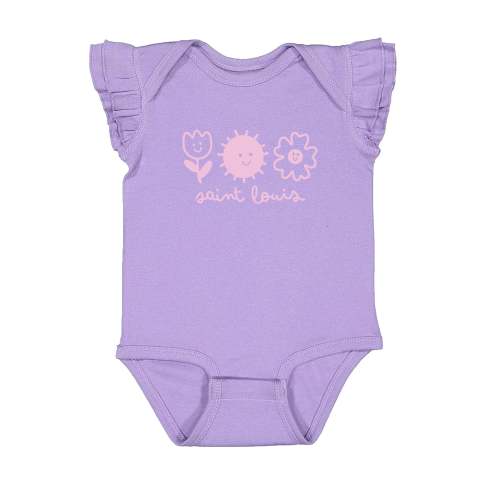 Saint Louis Spring Flutter Sleeve Baby Onesie