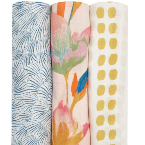 Marine Gardens Silky Soft Swaddle 3pk | aden + anais