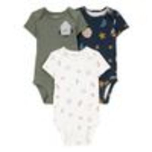 Set 3 Bodies Manga Corta Estampados Niños - Carter's - Carters Desktop