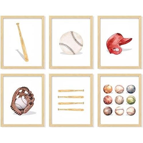 97 Decor Vintage Baseball Wall Decor - Baseball Room Decor for Boys Sports Wall Art, Baseballs Poster for Teen Kids Bedroom, Baseballs Pictures Sport Art Print for Man Cave (8x10 UNFRAMED)