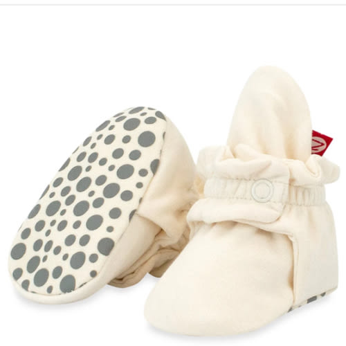 Organic Cotton Gripper Baby Booties - Cream – Zutano