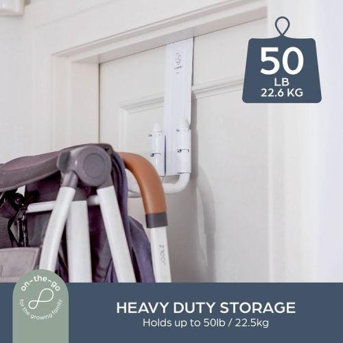Dreambaby Strollerbuddy StrollAway Over the Door Stroller Hanger - White: Metal Handbag Organizer