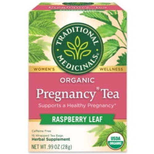 Traditional Medicinals Organic Pregnancy Herbal Tea, Raspberry Labor Support, Maternity Health, 16 Count Tea Bags