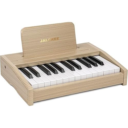 Kids Piano Keyboard, Digital Piano for Kids, Music Educational Instrument Toy, Wood Toy for 3+ Girls and Boys (Oak, 25 Keys)