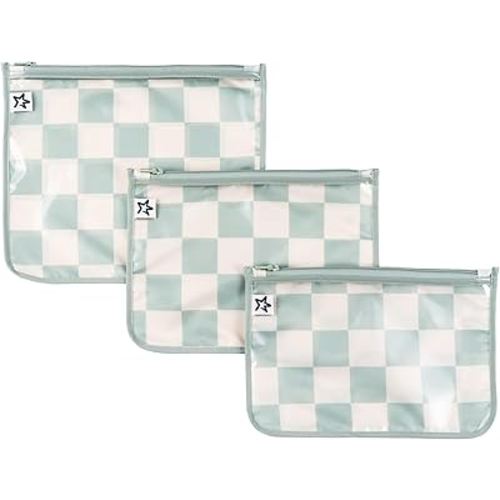 Tiny Twinkle Diaper Bag Organizing Pouches | Mess-Proof Clear Front Travel Organizer Bags | TSA Approved Toiletry Bag Set for Baby and Mom Essentials