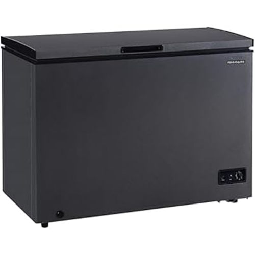 Frigidaire Chest Deep Freezer, 10 Cu. Ft. Capacity, Granita Rugged Design-Adjustable Thermostat-Removable Vinyl Coated Wire Basket-Easy Defrost Drain