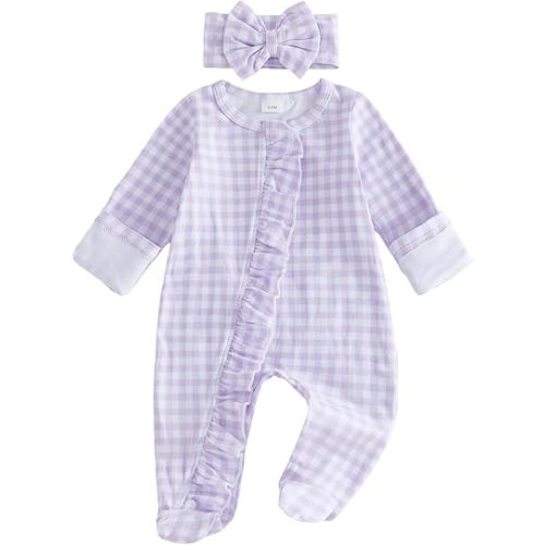 Tsultryofs Newborn Baby Girls Fall Outfit Romper