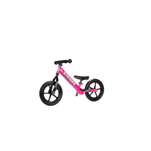 Strider 12 Sport Bike, Pink - No Pedal Balance Bicycle for Kids 1 to 4 Years - Includes Safety Pad, Padded Seat, Mini Grips, Flat-Free Tires -Easy Assembly, Tool-Free Adjustments