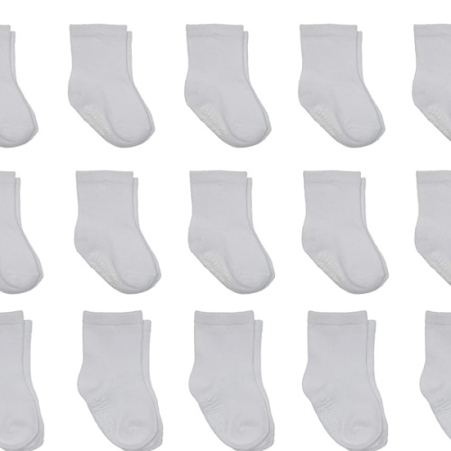 Little Me 20-Pack Newborn Baby Infant & Toddler Unisex Socks, 0-12/12-24 Months, Assorted Size Pack, White