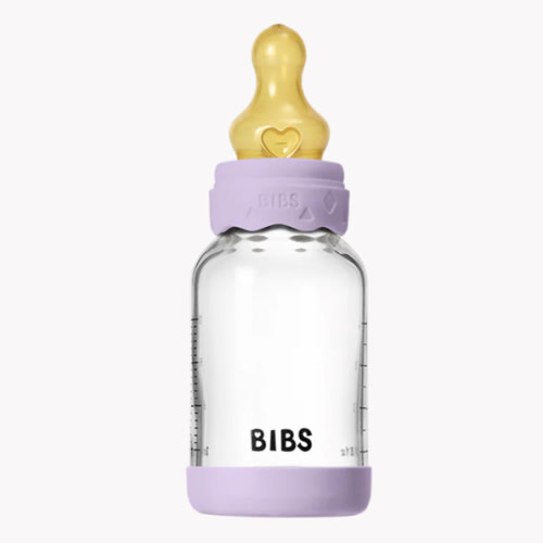 BIBS Baby Glass Bottle Boheme 4oz Latex - Violet Sky – Bibsworld store US