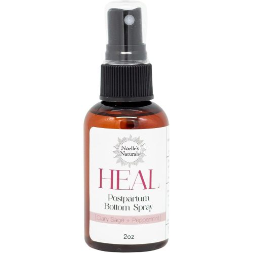 All Natural Postpartum Bottom Spray with Witch Hazel - 2oz - Cooling, Healing, Soothing, perineal spritz for moms during postpartum recovery after childbirth