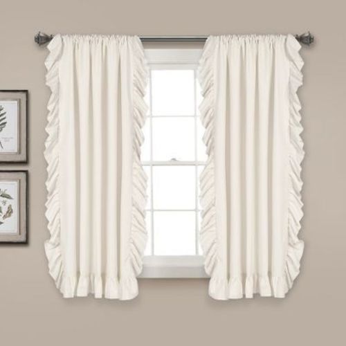 Lush Décor Reyna Window Curtain Panels Pure White 54X45 Set