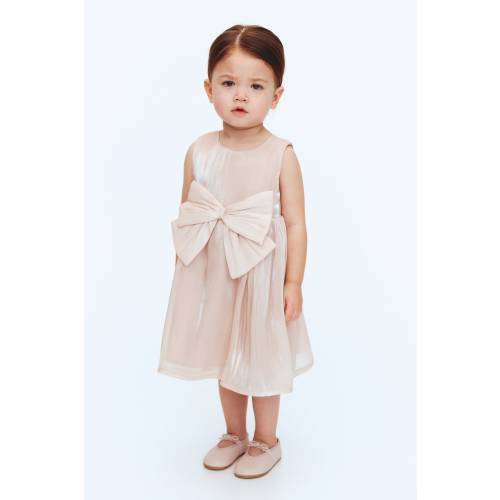 BOW-DETAIL ORGANZA DRESS